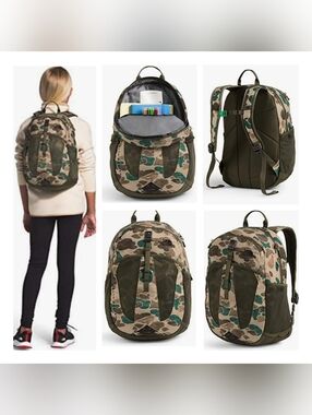 The North Face Kids Camo Backpack - Green Camo Recon Squad
